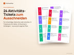 Advent-Aktivitätskalender – 24 Aktivitäts-Tickets zum Ausdrucken und Ausschneiden