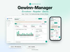 Gewinn-Manager – Einnahmen, Ausgaben und Gewinn, App + Excel für Selbstständige und kleine Shops