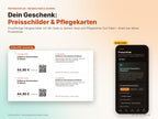 Seller Studio – Geschenk: Preisschilder und Pflegekarten