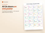 Advent Activity Calendar – all 24 doors on one poster for the fridge
