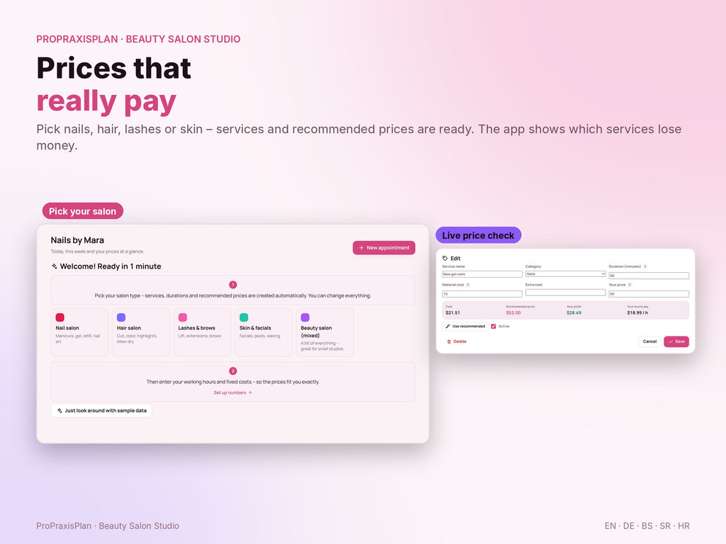 Beauty Salon Studio – prices that really pay, with price check