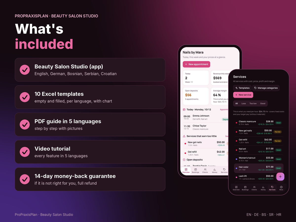 Beauty Salon Studio – what's included