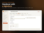 Handover report with defects, photos and signature