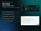 Privacy: encrypted, offline, app lock