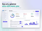 Overview of open and overdue invoices