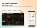 Handmade & Etsy Seller Studio – price your handmade with real profit, light and dark mode