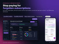 Subscription & Contract Manager – stop paying for forgotten subscriptions, light and dark mode