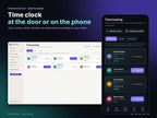 Time clock on a tablet or phone with automatic breaks