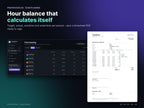 Hour balance per employee and timesheet as PDF