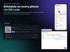 Share the schedule securely to phones via QR code and print it as a notice with QR code
