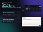 Your data stays with you: offline, automatically encrypted, app lock