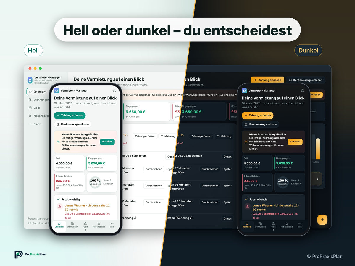 Vermieter-Manager – Hell oder dunkel – du entscheidest