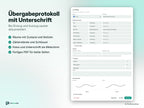 Vermieter-Manager – Übergabeprotokoll mit Unterschrift