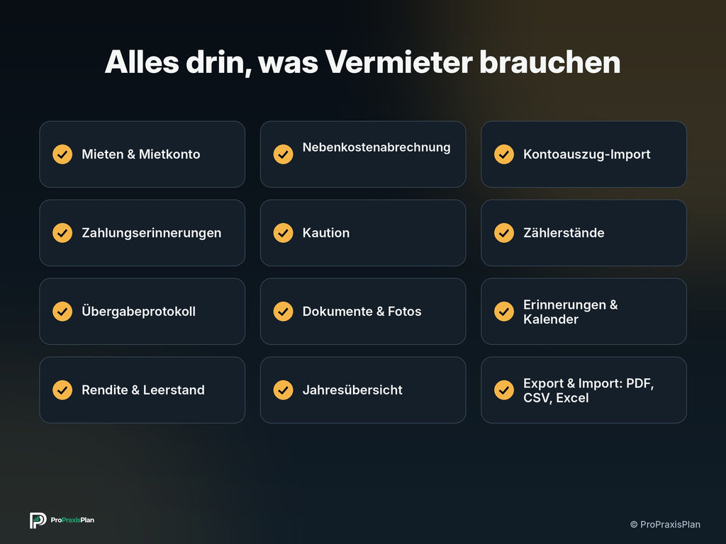 Vermieter-Manager – Alles drin, was Vermieter brauchen
