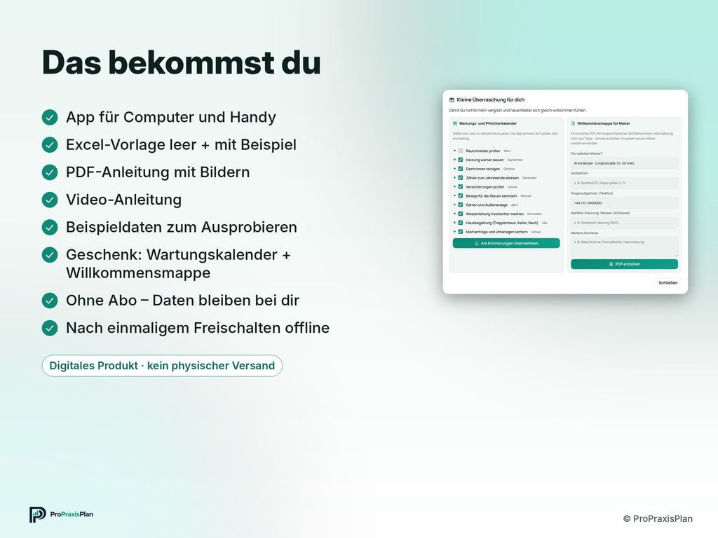 Vermieter-Manager – Das bekommst du