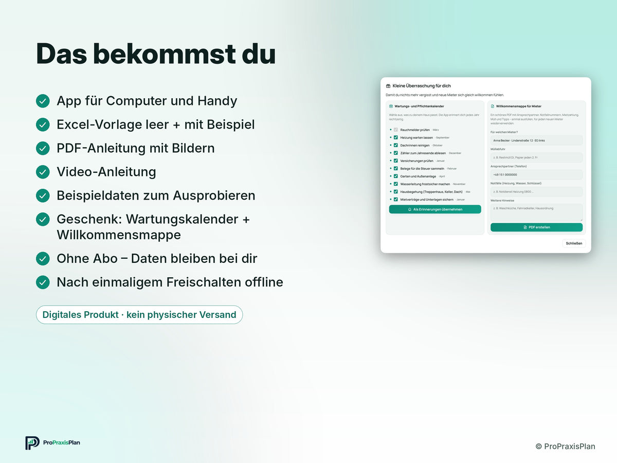 Vermieter-Manager – Das bekommst du