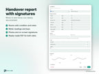 Landlord Manager – Handover report with signatures