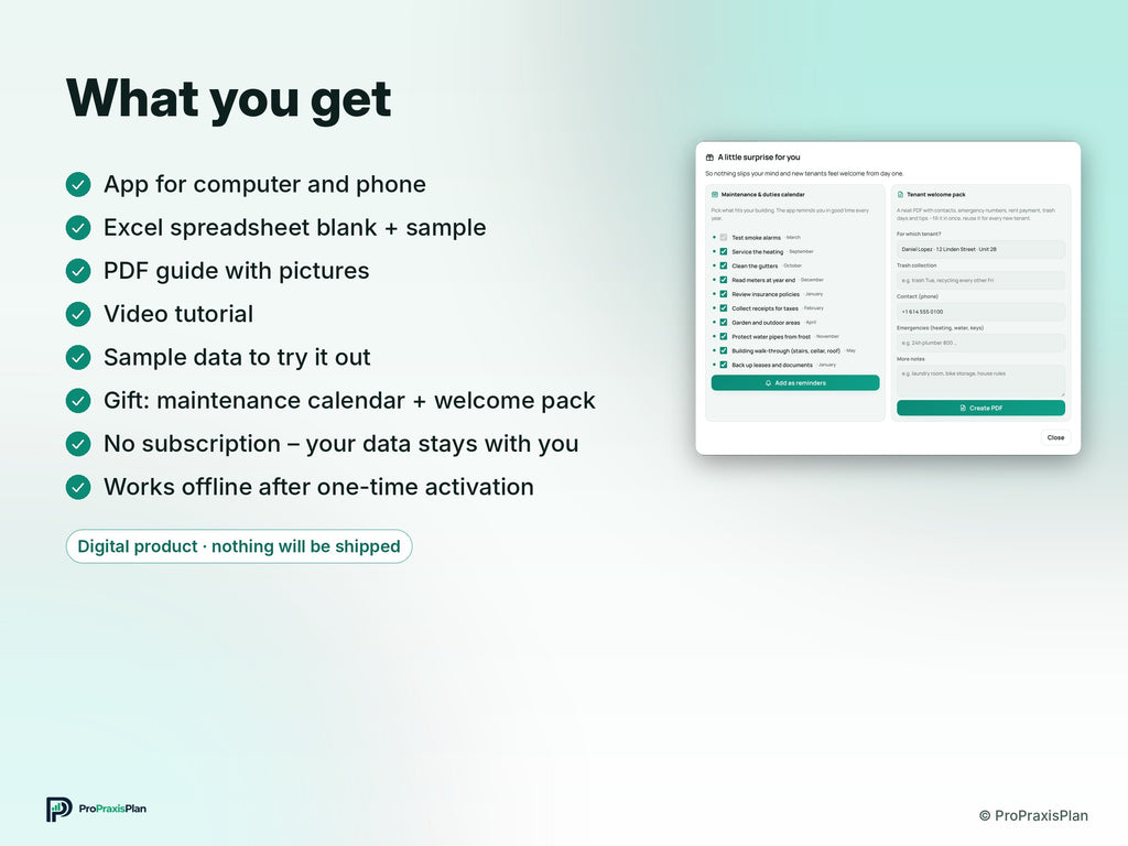 Landlord Manager – What you get