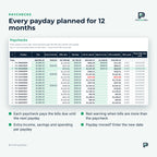 Bill Tracker – every payday planned for 12 months