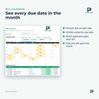 Bill Tracker – bill calendar with every due date