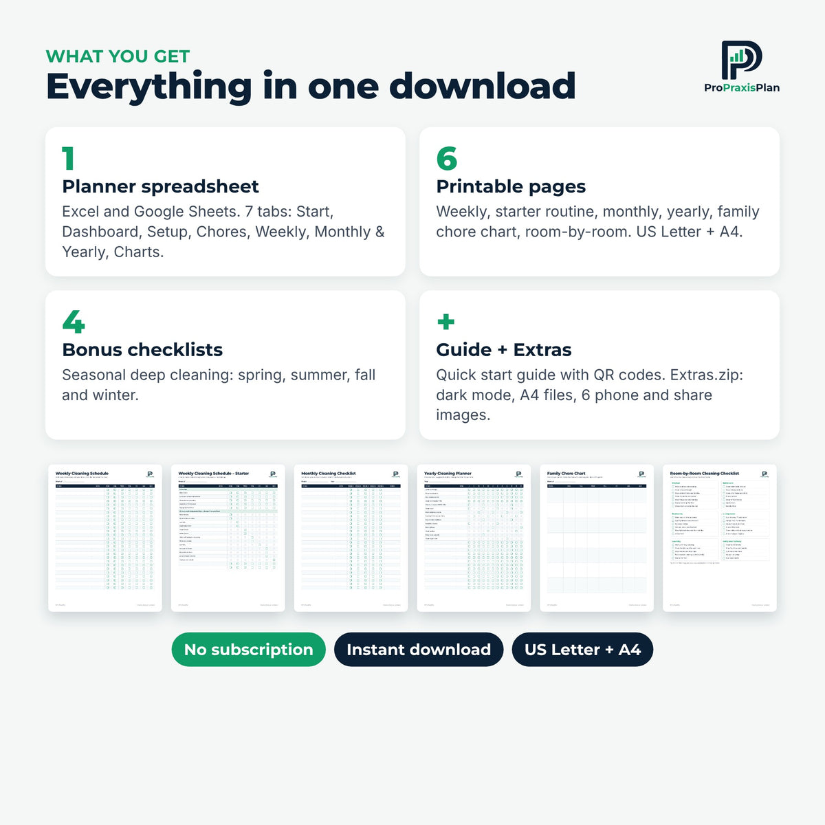 Cleaning Schedule – everything in one download