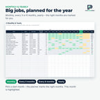 Cleaning Schedule – big jobs planned for the year