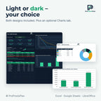Debt Snowball Spreadsheet – light or dark design