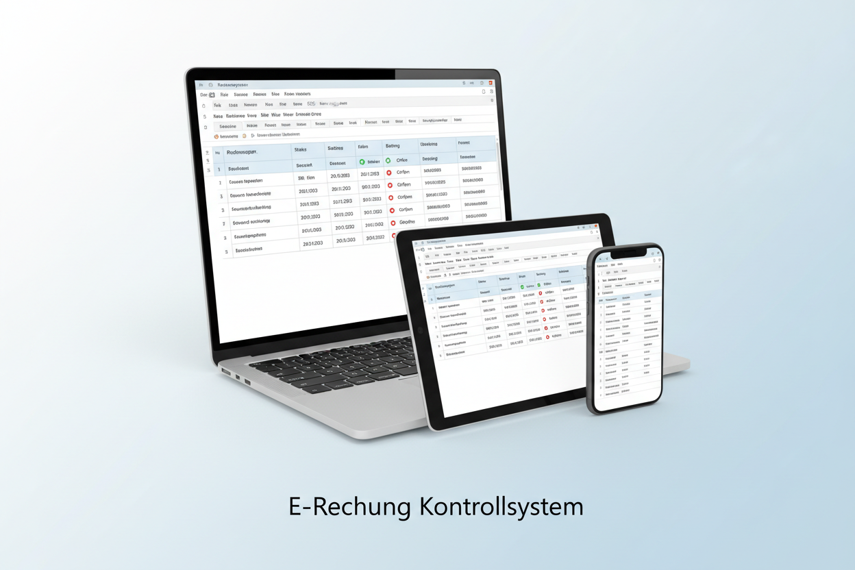 E-Rechnung Kontrollsystem – Multi-Device Mockup