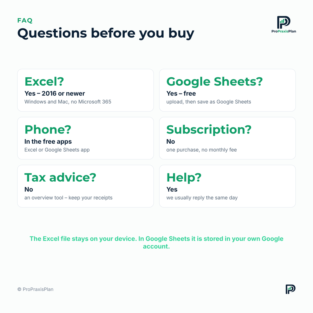 Income & Expense Tracker – questions before you buy