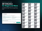 QR-Etiketten für Regal und Ware auf A4-Bögen