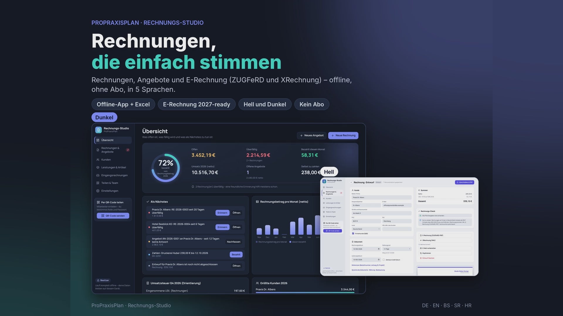 Rechnungs-Studio im Video: Rechnungen, Rechnungs-Check und E-Rechnung