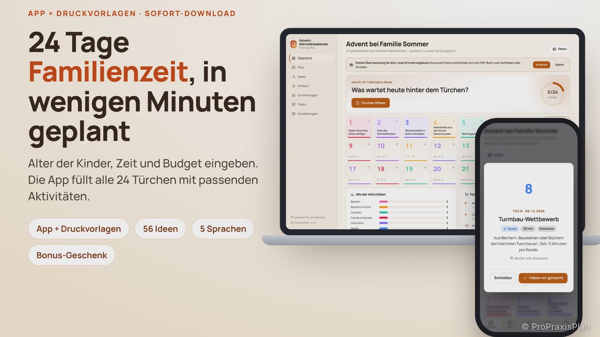 Advent-Aktivitätskalender – Video: So funktioniert die App