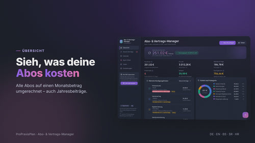 Abo- und Vertrags-Manager im Video: Kosten, Fristen, Kündigung und Spar-Check