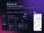 Abo- und Vertrags-Manager – Schluss mit vergessenen Abos, heller und dunkler Modus