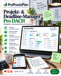 Projekt- & Deadline-Manager Pro DACH – DACH, Einmalkauf, Download, kein Monatsabo