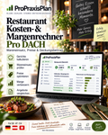 Restaurant Kosten- & Margenrechner Pro DACH – DACH, Einmalkauf, Download, kein Monatsabo