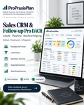Sales CRM Follow-up Pro DACH Excel System für Leads Pipeline Kontakte Nachfass-Termine Gesprächsnotizen und Abschlusschancen
