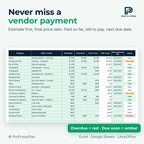 Wedding Budget Spreadsheet – never miss a vendor payment